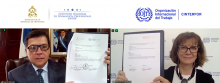 Firma de acuerdo INFOP - OIT/Cinterfor 2020